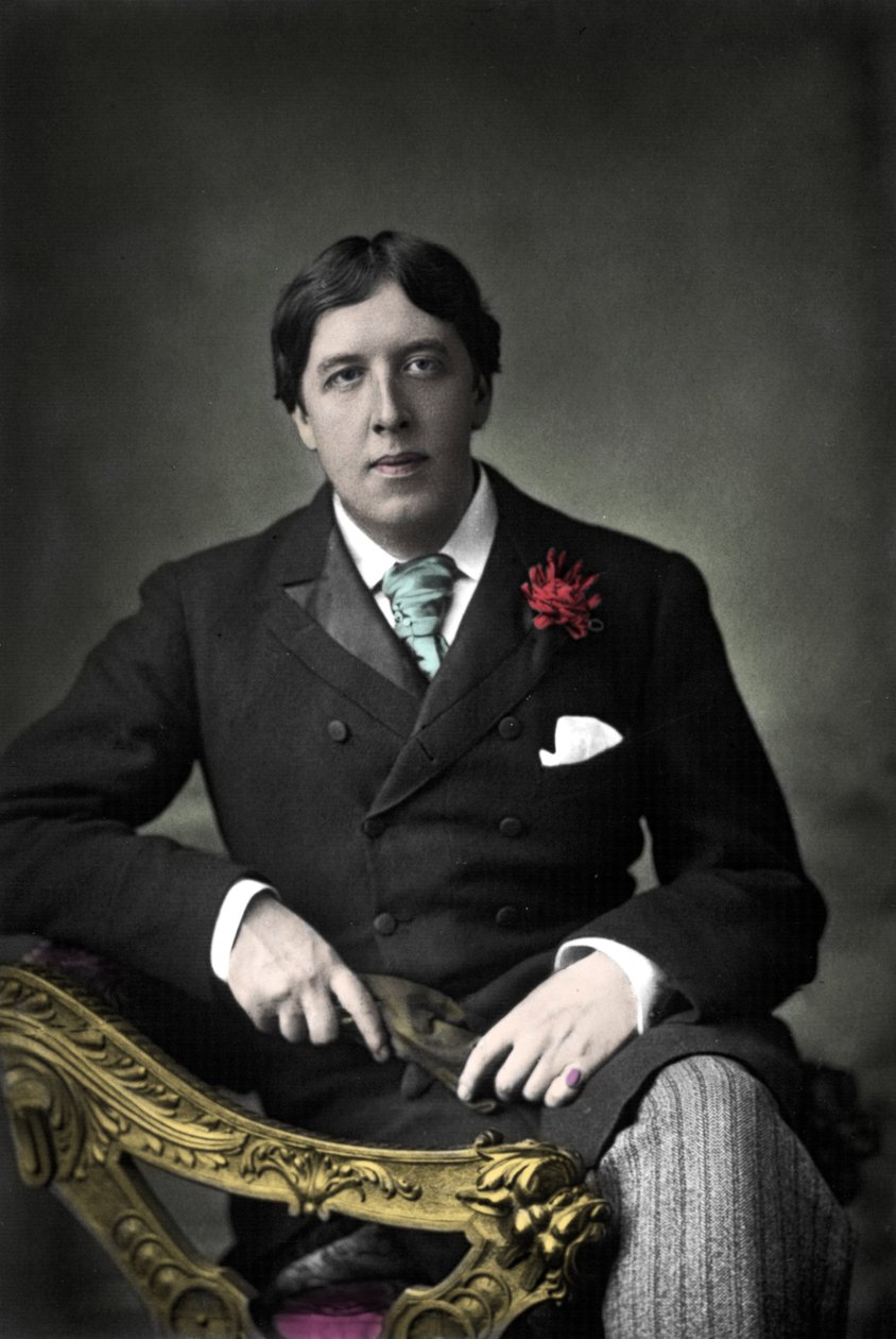 porträtt av författaren Oscar Wilde. 1800-talsfoto av Unknown photographer