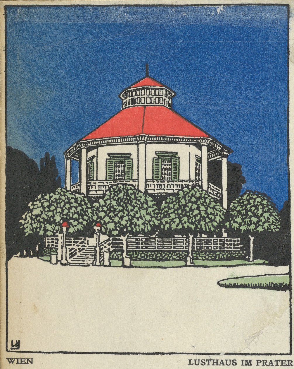 Wien: Pleasure Pavilion i Prater Wien: Lusthaus im Prater, 1908., av Urban Janke