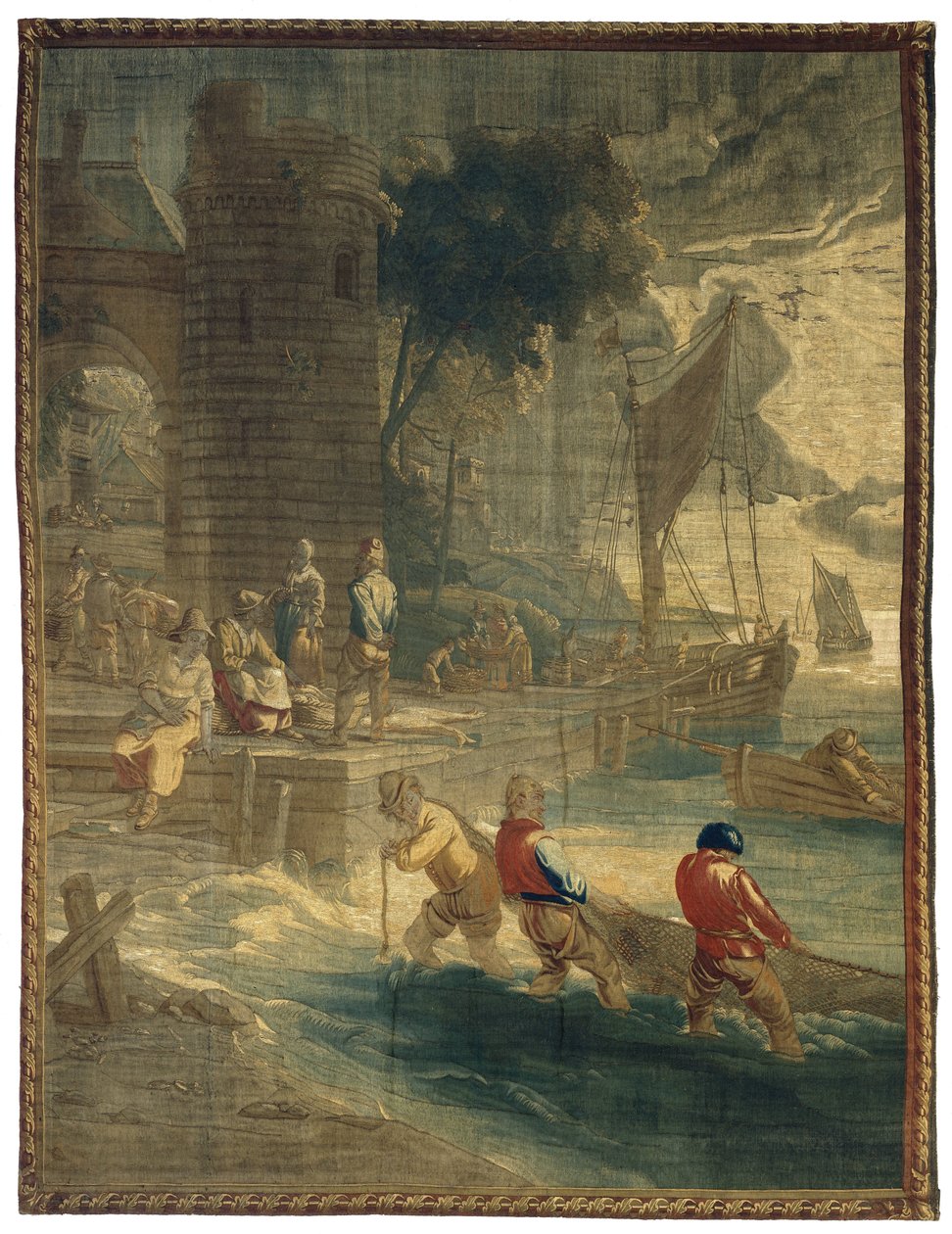 Fiskkajen Populärt liv för Teniers av Urbanus Leyniers