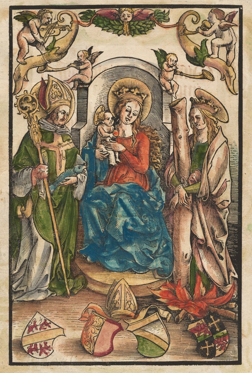 Madonnan med Saint Ulrich och Saint Afra [recto], ca. 1511. av Urs Graf