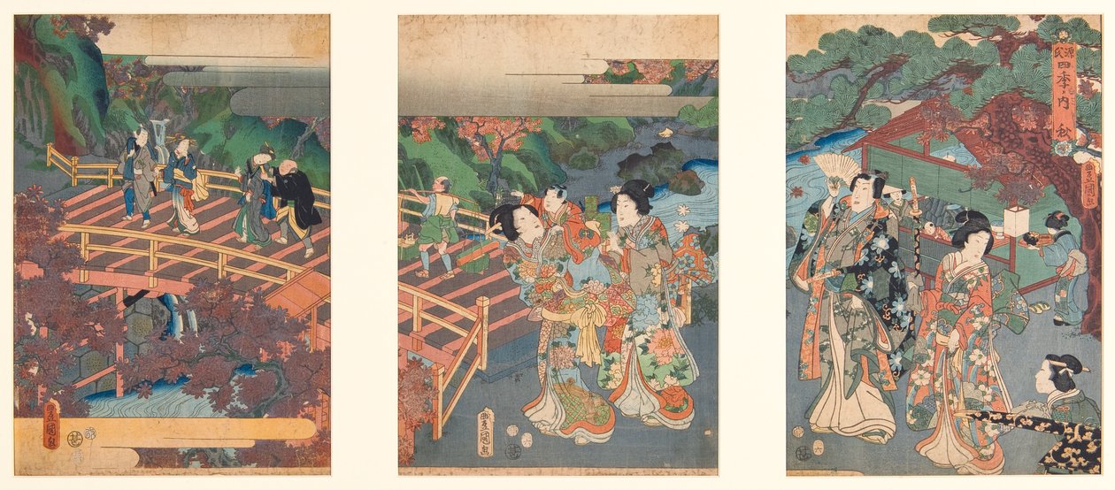 Höst, tidigt 1850-tal (träblock) av Utagawa Kunisada