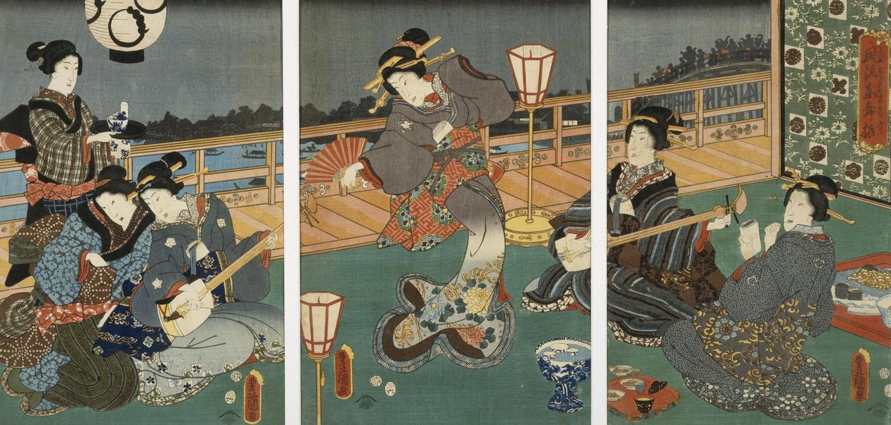 Courtesans Entertaining av Utagawa Kunisada