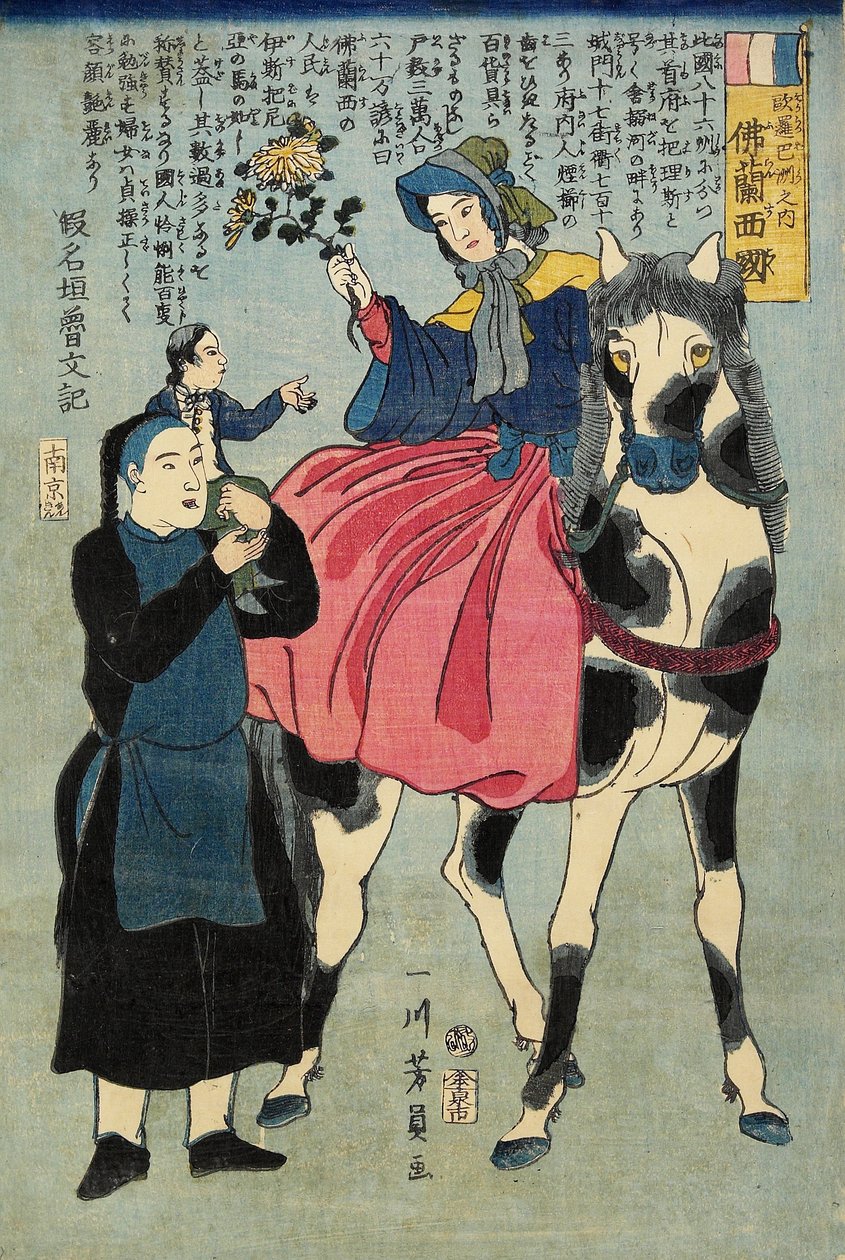 Frankrike, februari 1862 av Utagawa Yoshikazu