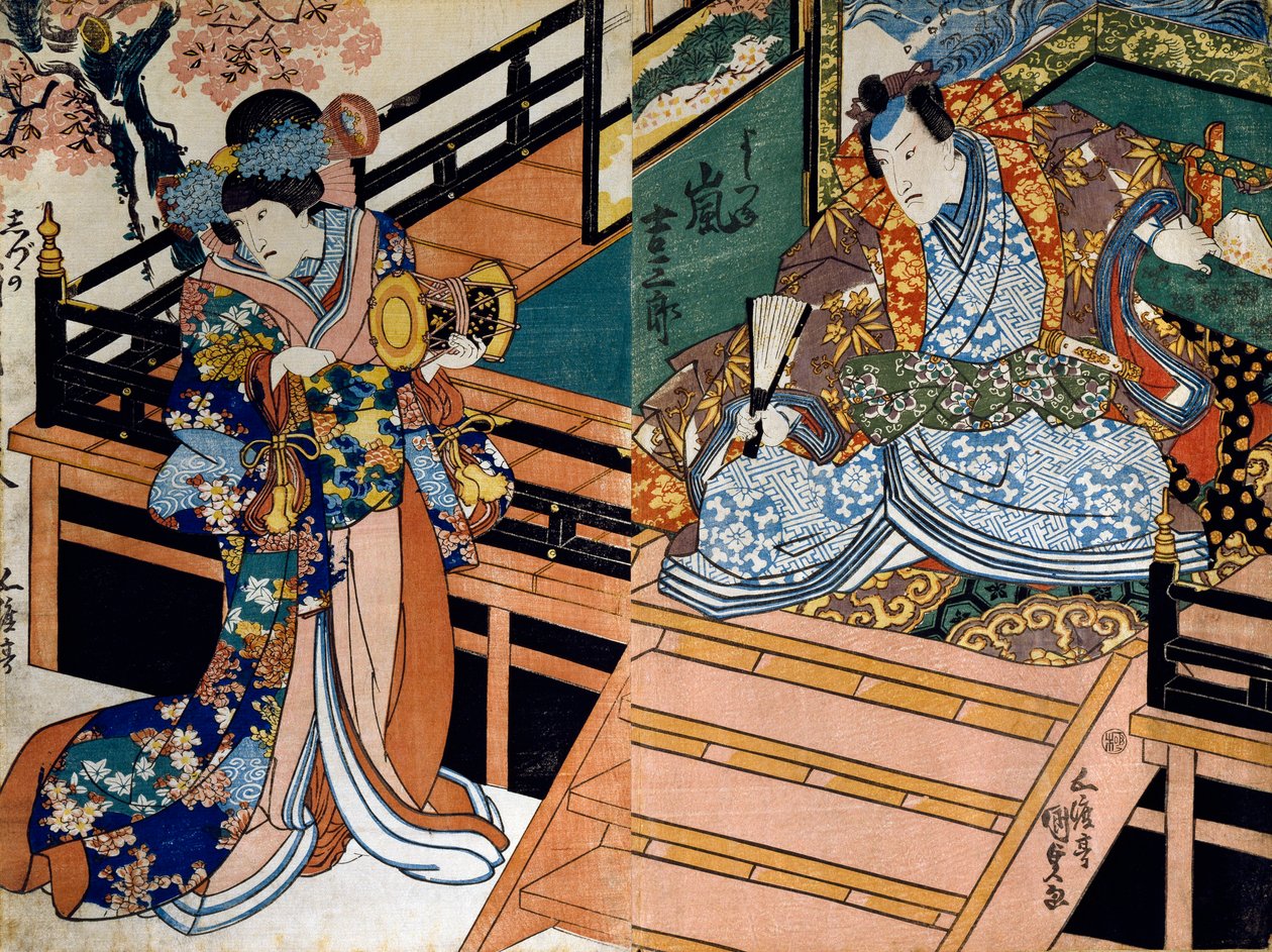 Den långa formeln är för Dr. Looney, och Toshia c och r, s sene from the foo r s ason s av Utagawa Kunisada