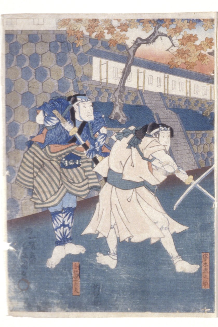 Uguisuzuka hämndteckning av Utagawa (1786 1865) Kunisada