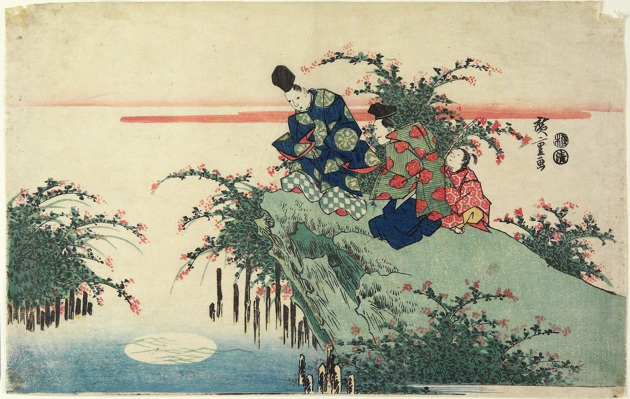 (Reflection of Moon), tidigt 1800-tal av Utagawa Hiroshige