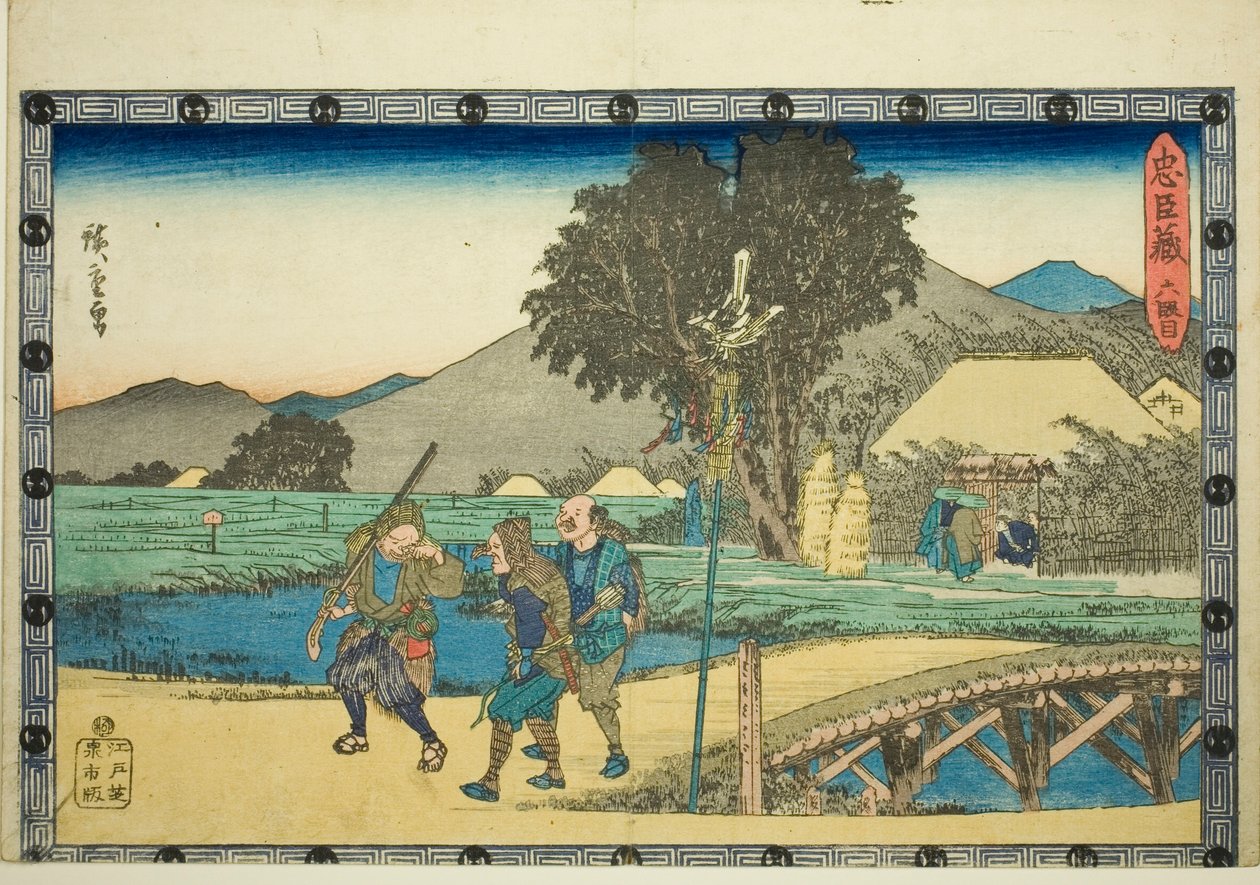 Akt 6 (Rokudanme), från serien "The Revenge of the Loyal Retainers (Chushingura)" av Utagawa Hiroshige