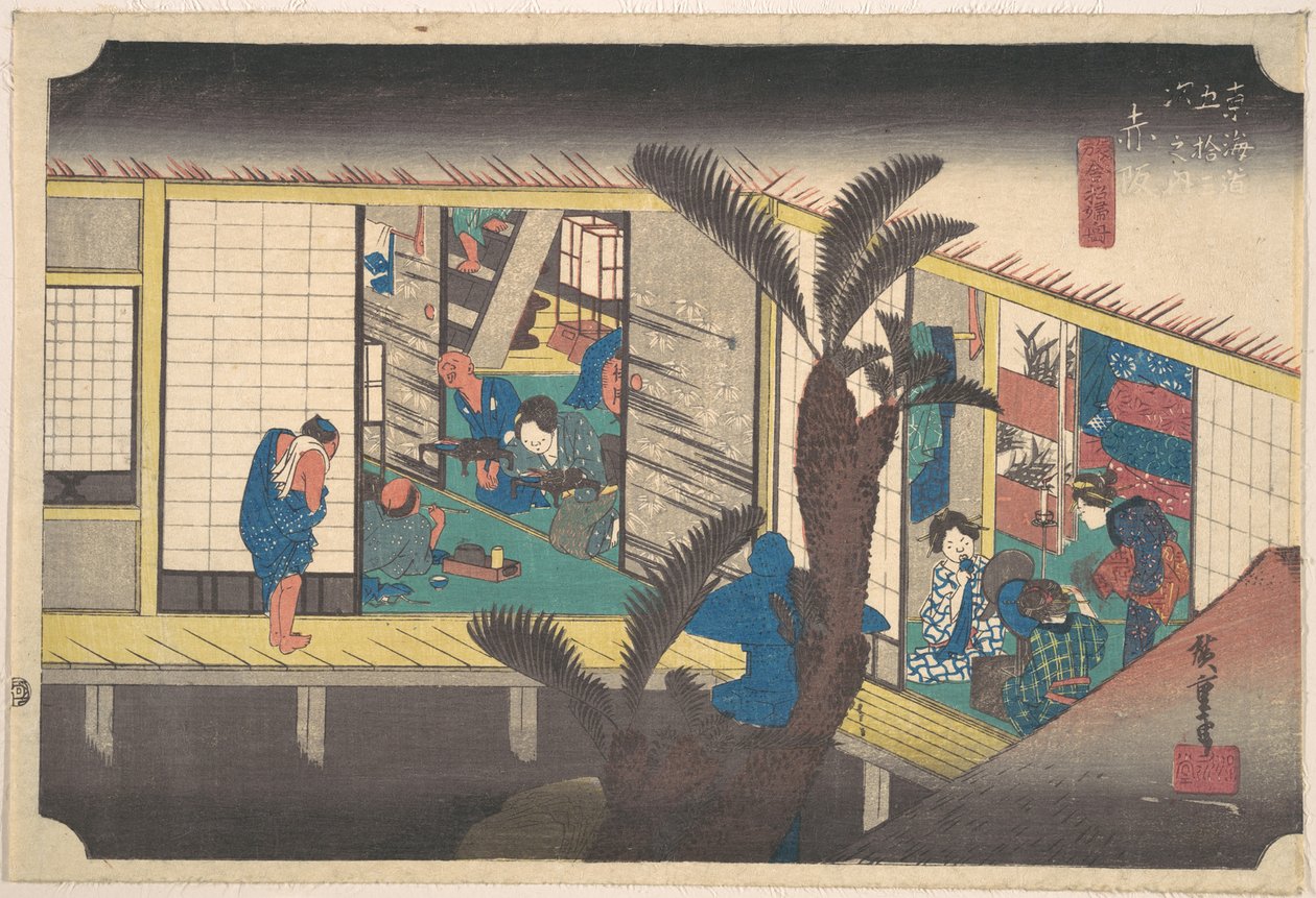Akasaka, Ryosha Sho-fu av Utagawa Hiroshige
