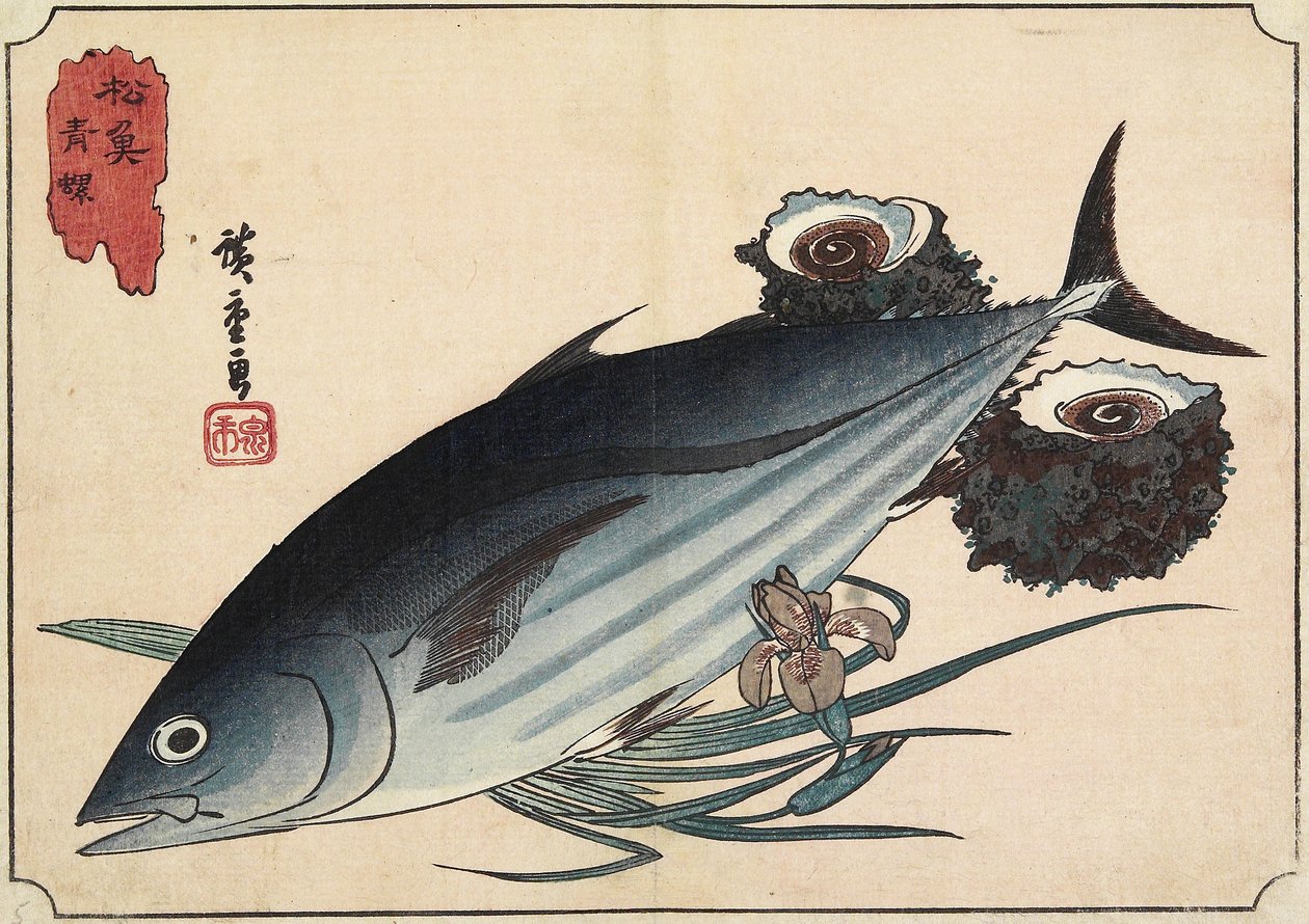 Bonito- och toppskal, början av 1800-talet av Utagawa Hiroshige
