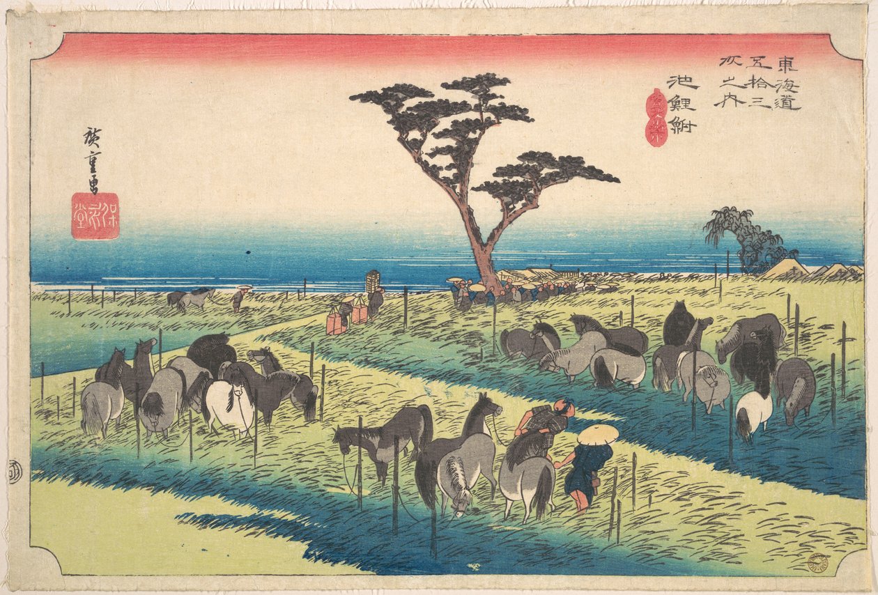 Chiryu, Shuka Uma Ichi av Utagawa Hiroshige