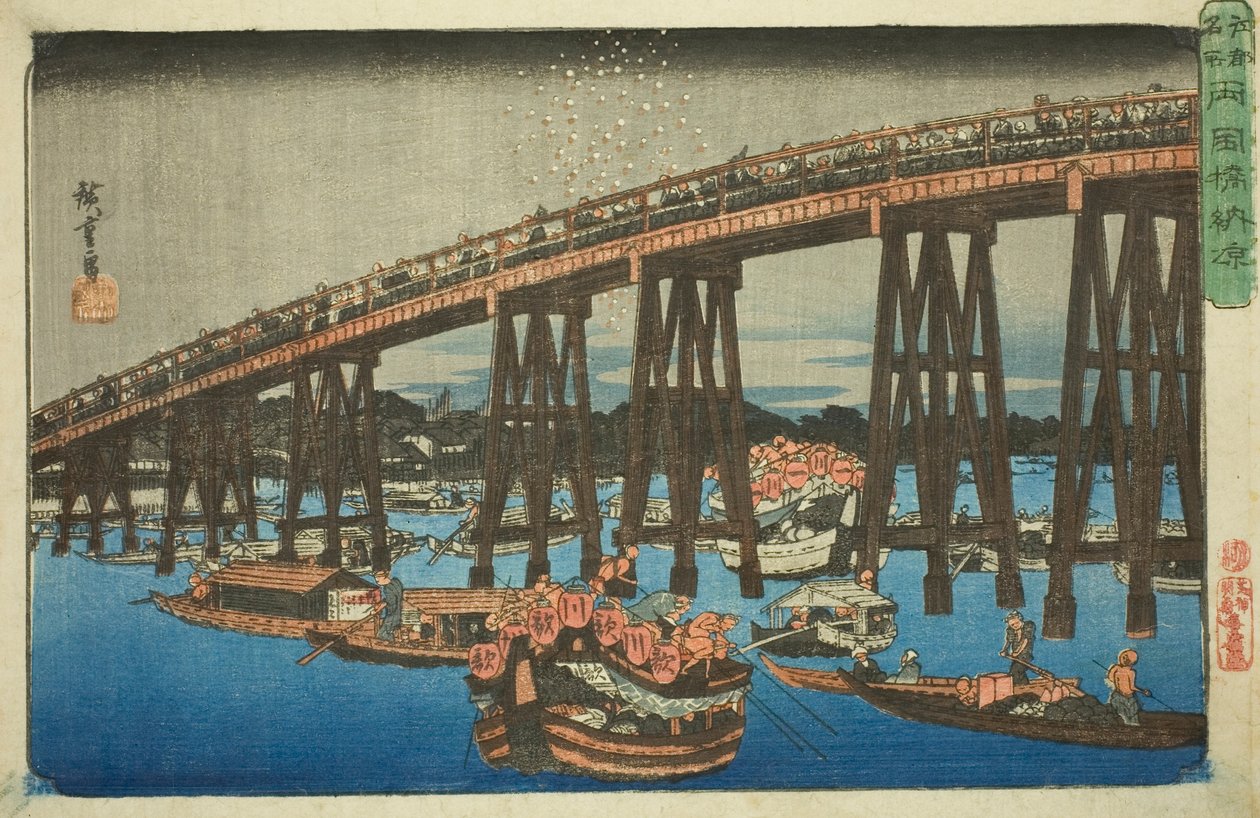 Child Ing Ohf At Rokuni Bridge (Lu of Rogoku Bridge), från Teseries ``Fa Networks Pa Backs Members Edo (Things Famous Places)