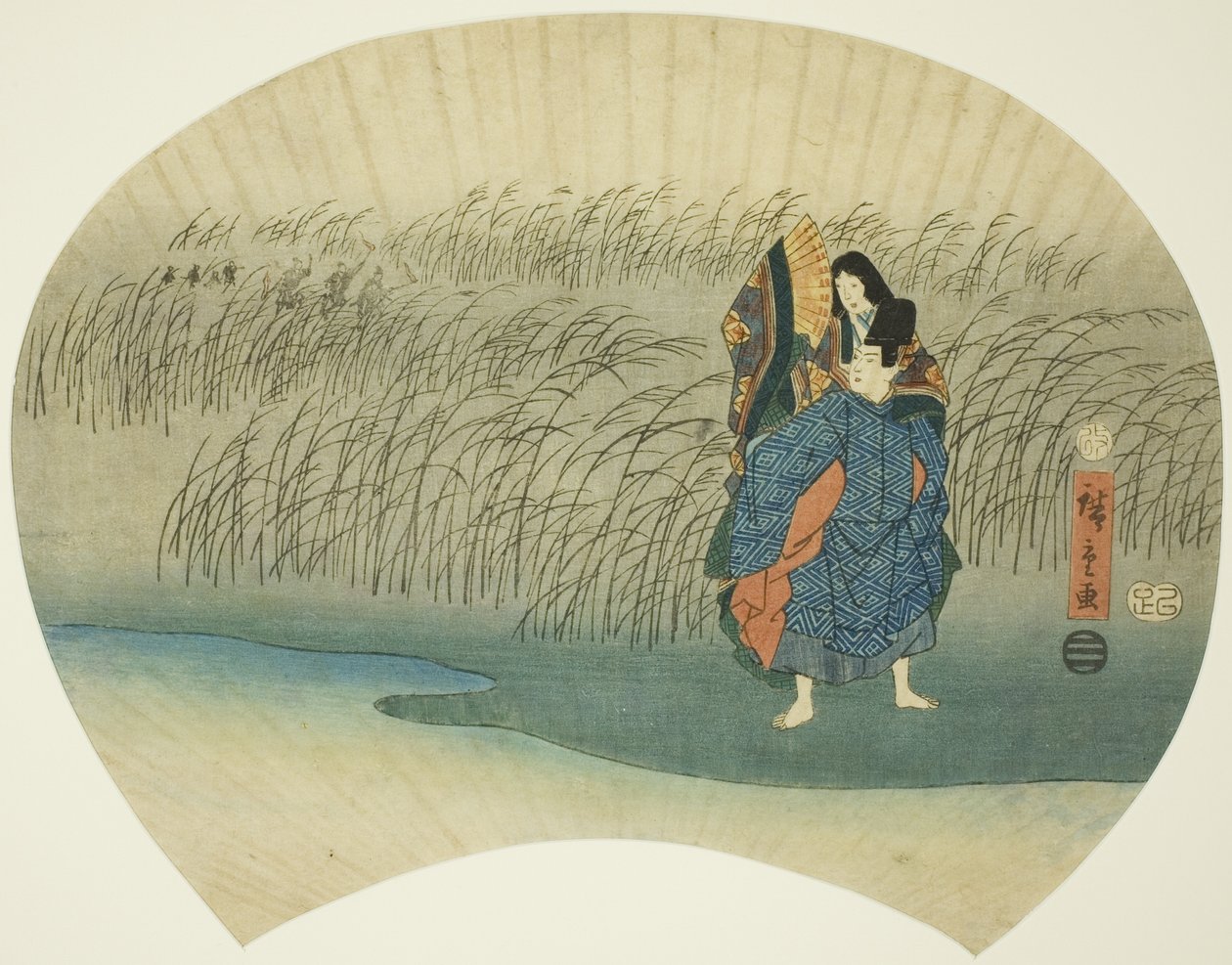 Par rymmer, från Akutagawa-avsnittet i Tales of Ise av Utagawa Hiroshige