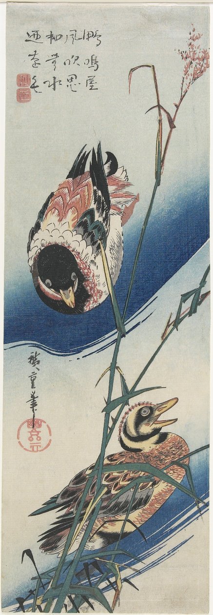 Ankor och vass, 1834-1839 av Utagawa Hiroshige