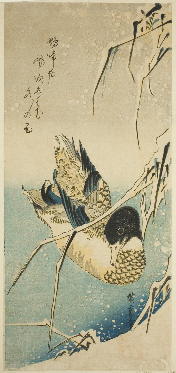 Ankor i snö av Utagawa Hiroshige