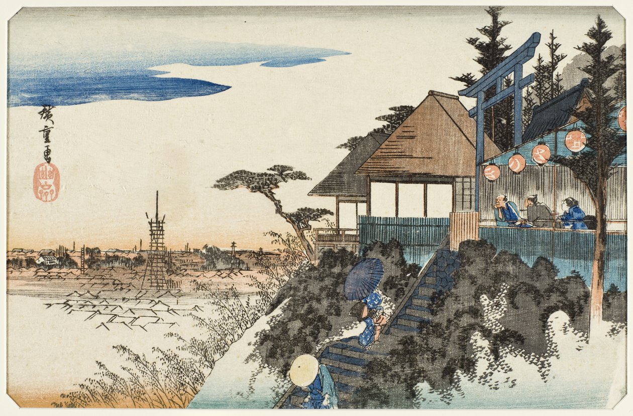 Östra sluttningen vid Kanda Myōjin-helgedomen av Utagawa Hiroshige