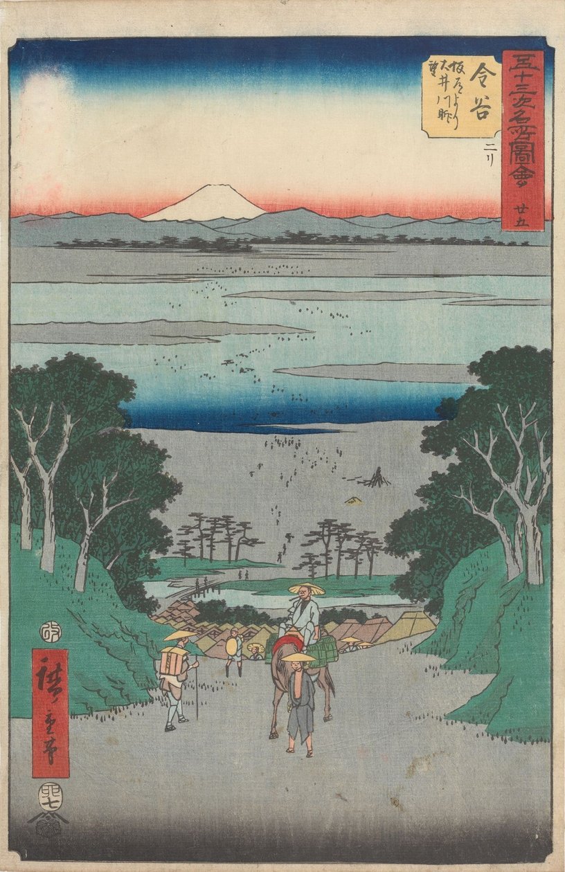 Berömda vyer från de femtiotre stationerna av Utagawa Hiroshige
