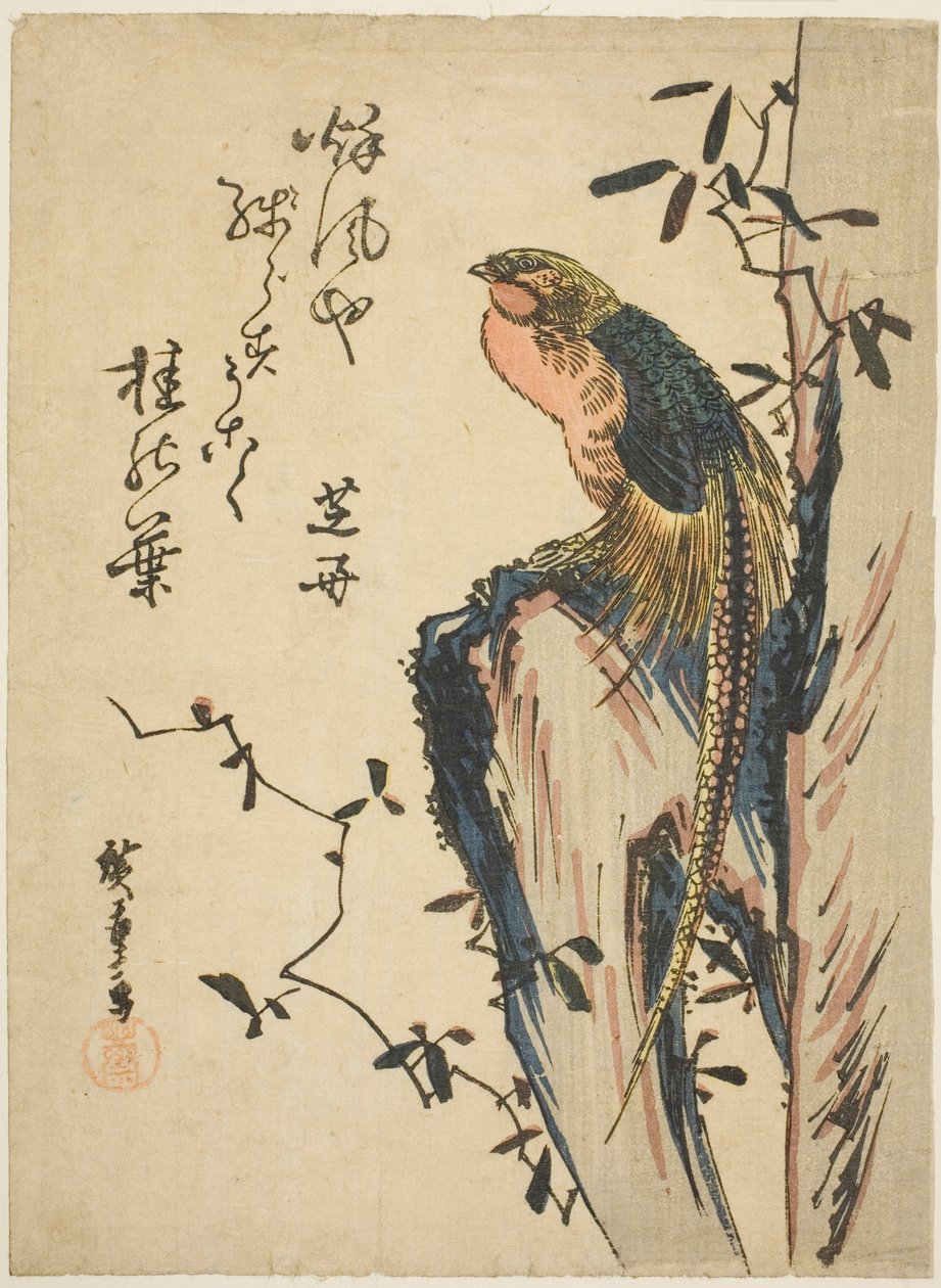 Guldfasan av Utagawa Hiroshige