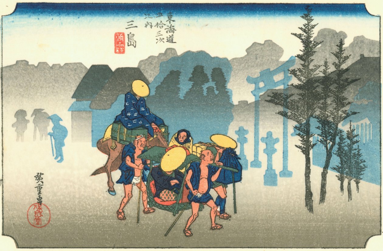 Hiroshige12 mishima av Utagawa Hiroshige