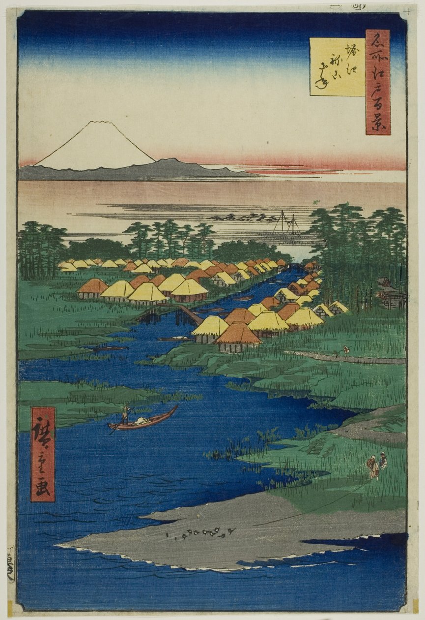 Horie och Nekozane, från serien "Hundra berömda vyer av Edo (Meisho Edo hyakkei)" av Utagawa Hiroshige