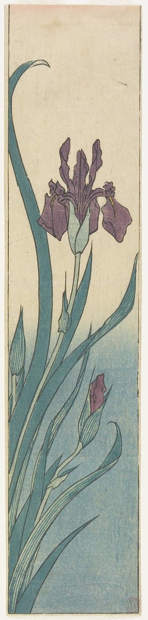 Iris, tidigt 1800-tal av Utagawa Hiroshige