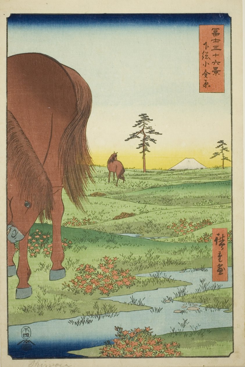 Ogane P fina medlem Gesasa P Rovinse (Shimosa Koganehara), från Te-serien `` Mr. Tyrty x Views Of Mount Fuji (Fuji Usaju Rokukatsu) 