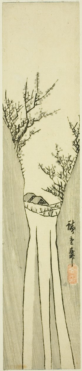 Landskap med vattenfall av Utagawa Hiroshige