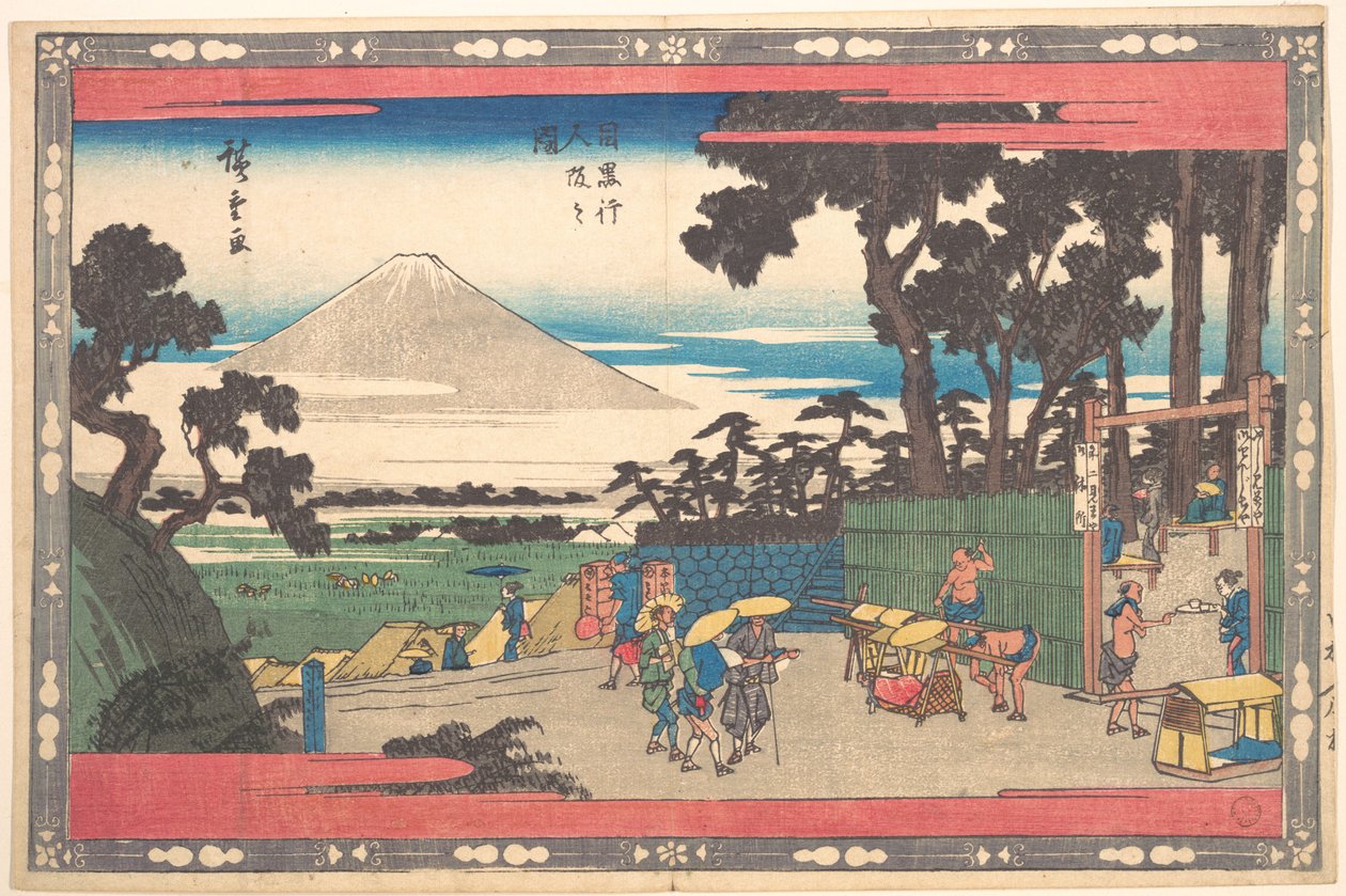 Meguro Gionin Zaka av Utagawa Hiroshige