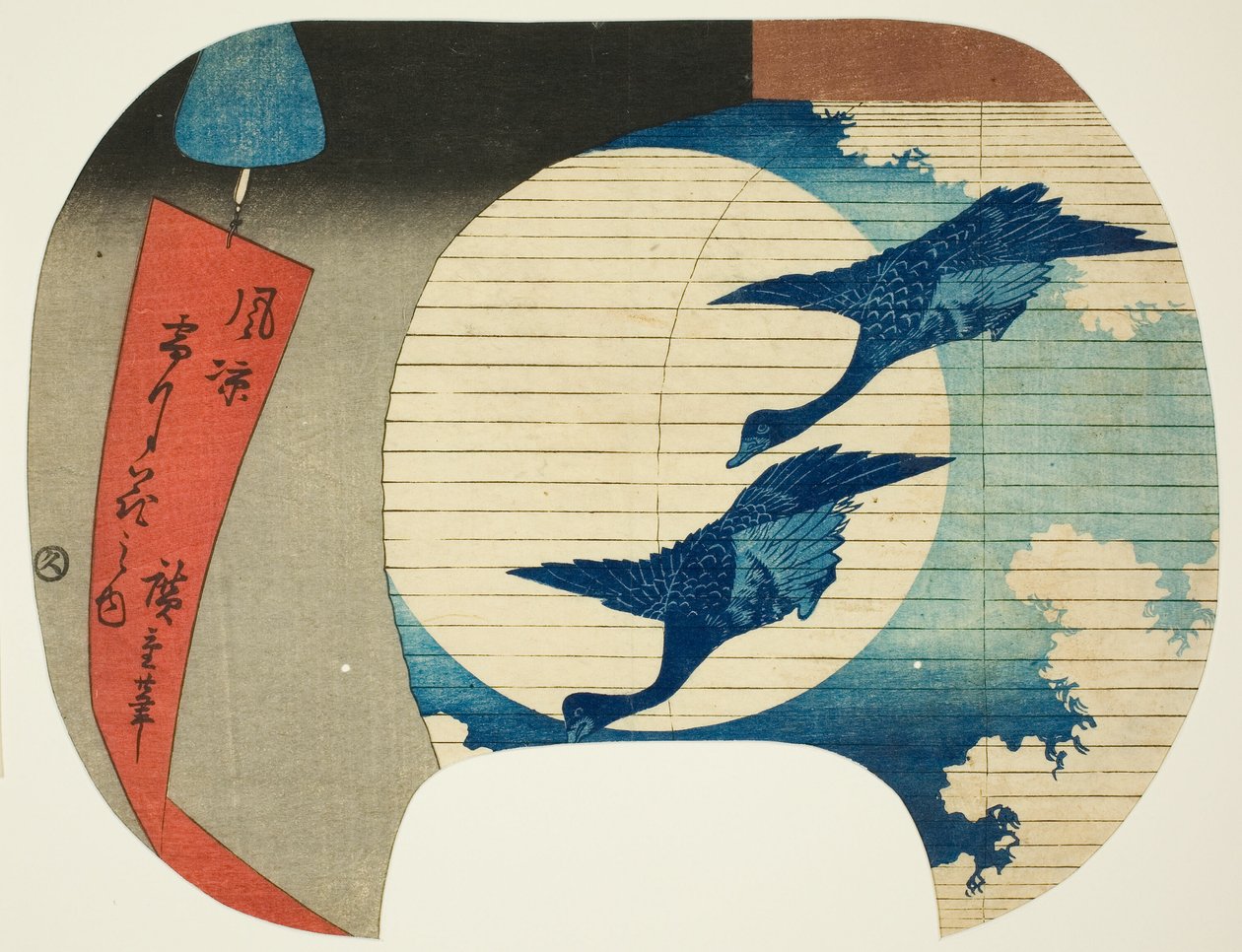 Moon, från serien "Snow, Moon, and Flower in a Cool Breeze (Furyo setsugekka no uchi)" av Utagawa Hiroshige