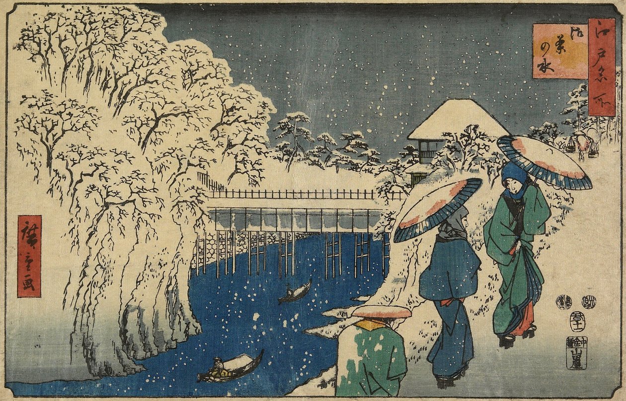 Ochanomizu, november 1853 av Utagawa Hiroshige