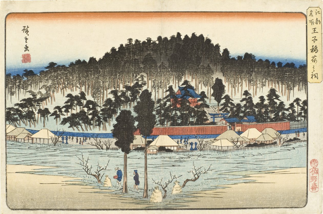 Ōji Inari-helgedomen av Utagawa Hiroshige