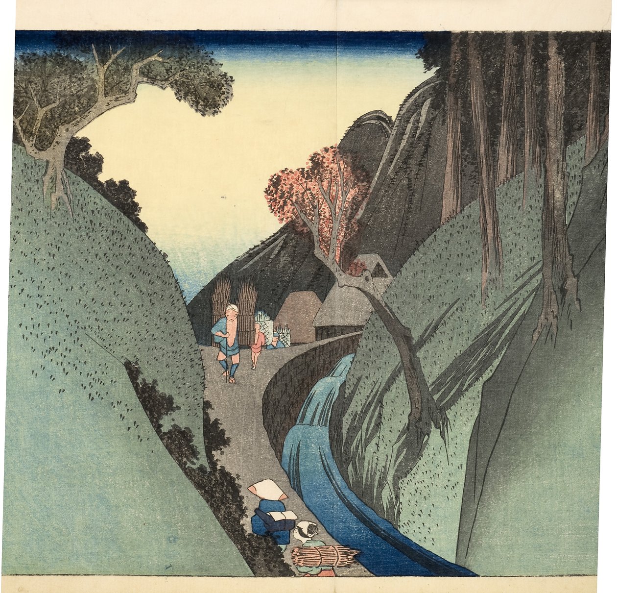 Okabe: Utsu Mountain, c.1832-33 (woodblock) av Utagawa Hiroshige