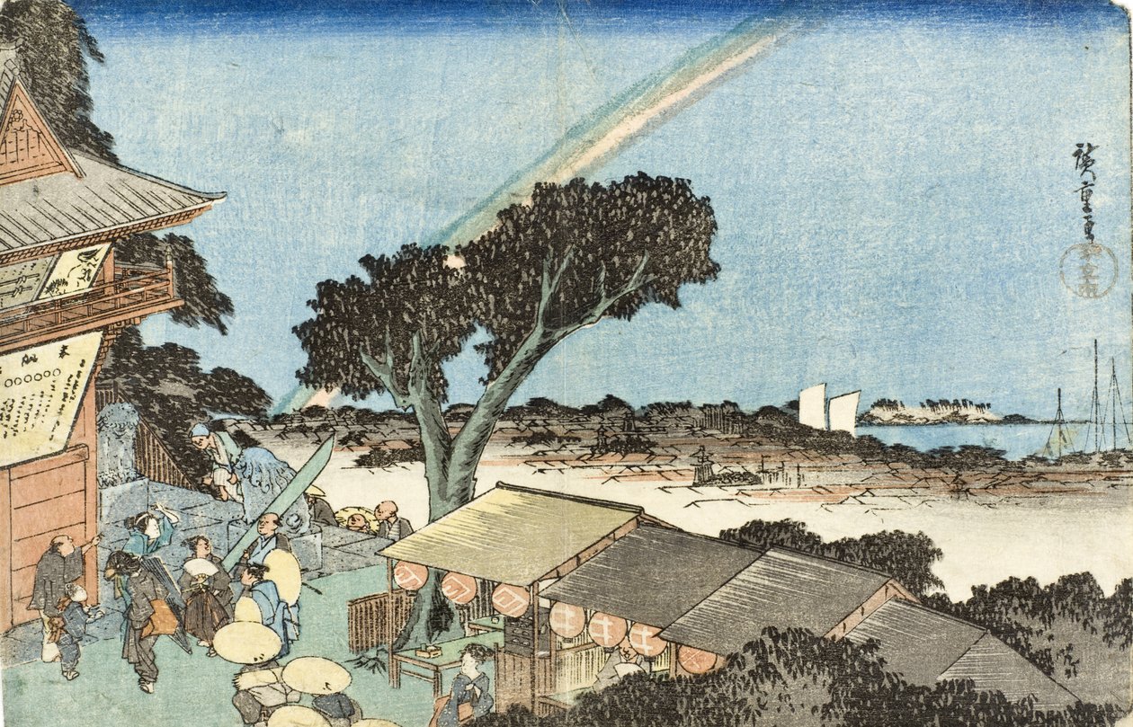 På toppen av berget Atago i Shiba av Utagawa Hiroshige