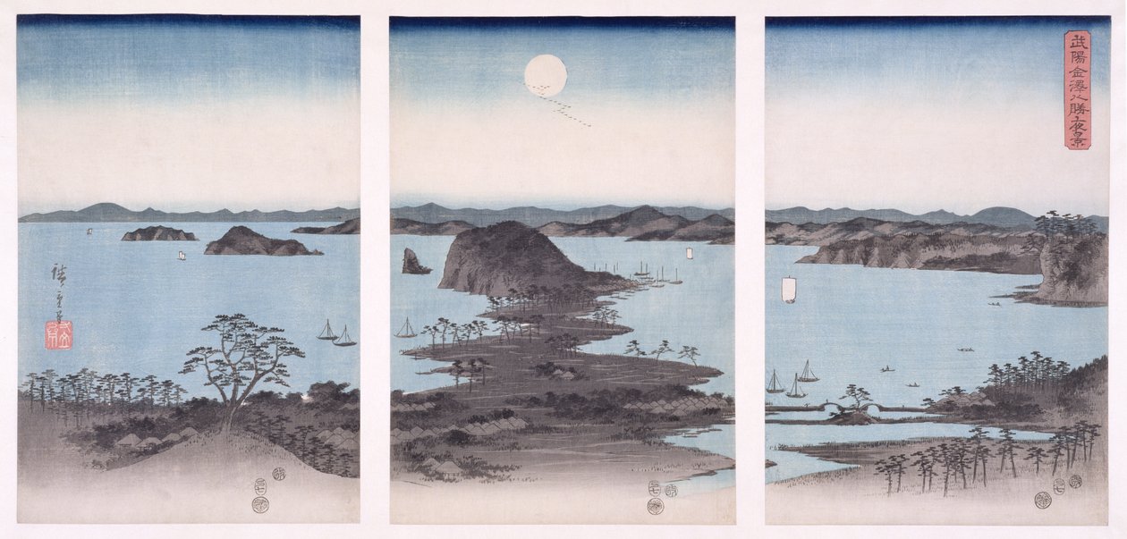 Panorama o Vaaiga a Kanazawa I lalo o le masina atoa, mai le faasologa 