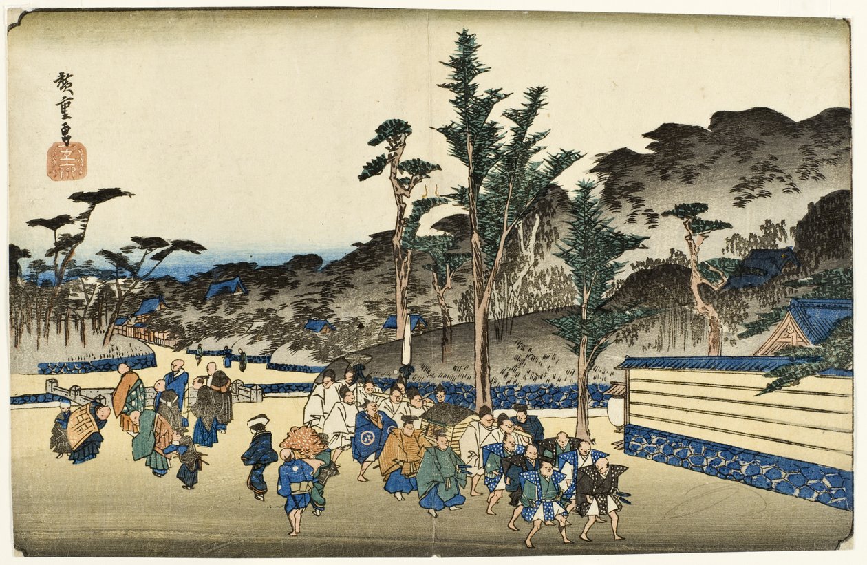 Zōjōji-området i Shiba av Utagawa Hiroshige