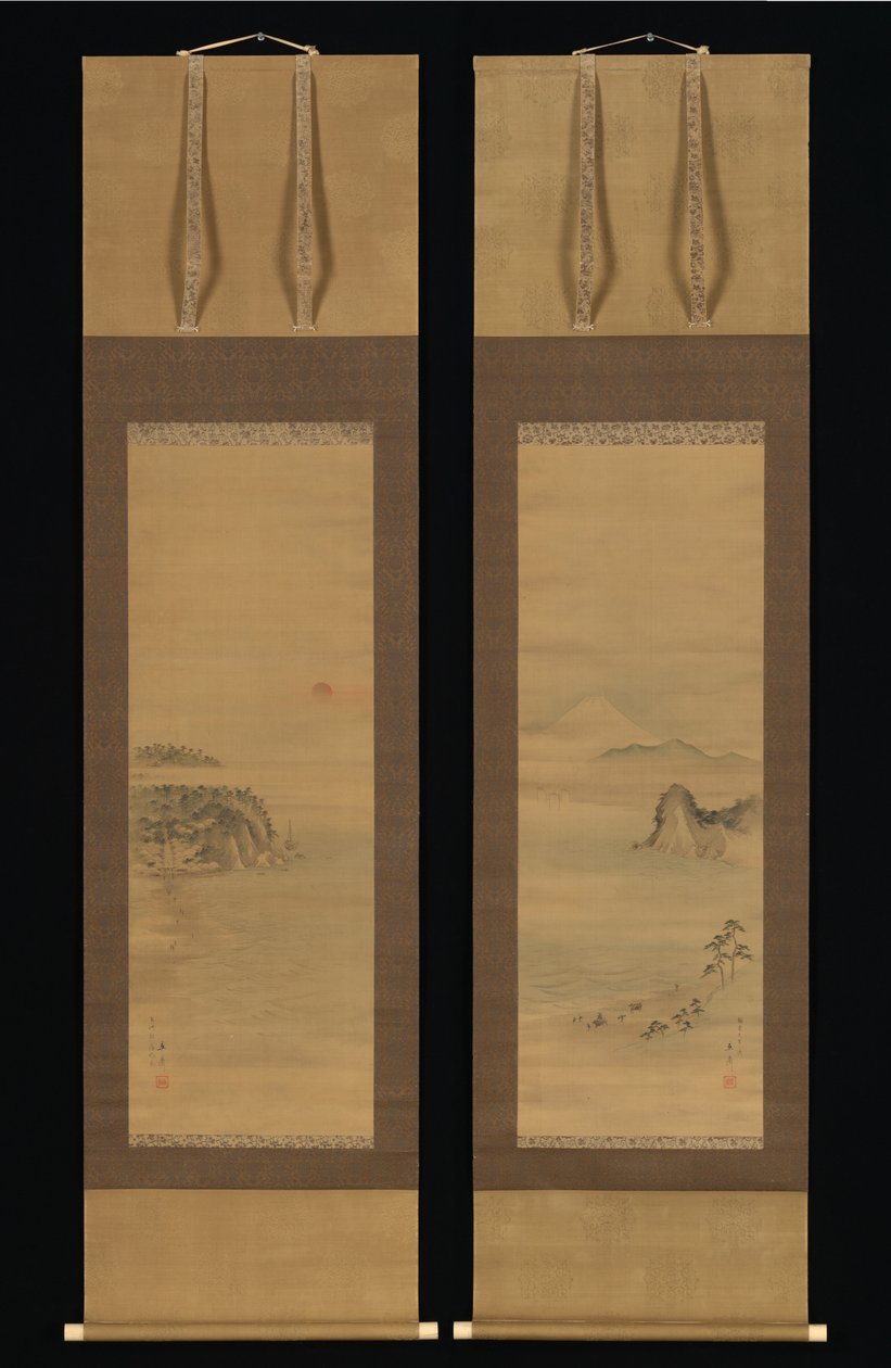 Shichirigahama und Enoshima av Utagawa Hiroshige