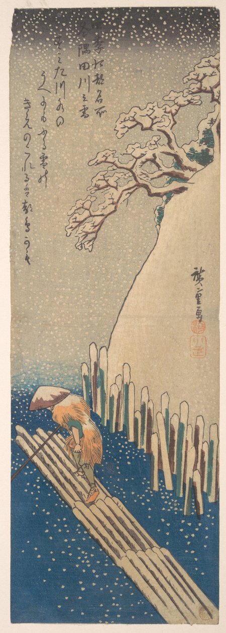 Schnee am Sumida-Fluss av Utagawa Hiroshige