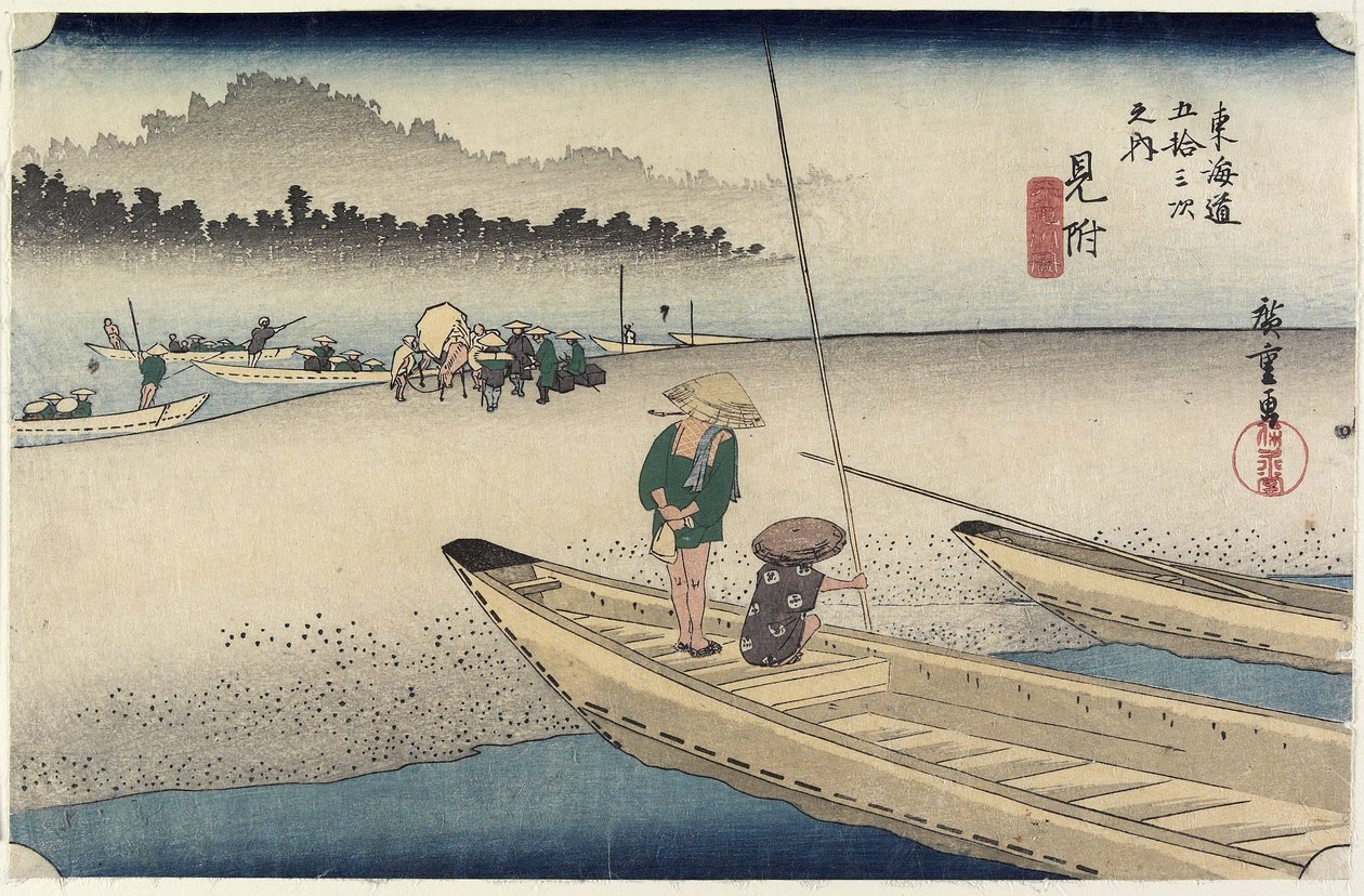 Tenryu_Rier ゔ ee w, funnen, ca. 1833 av Utagawa Hiroshige