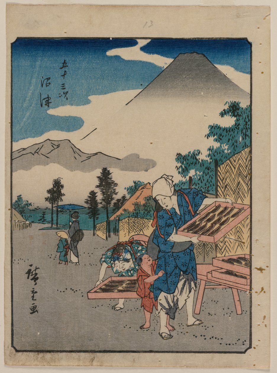 Tokaidos femtiotre stationer: Numazu av Utagawa Hiroshige