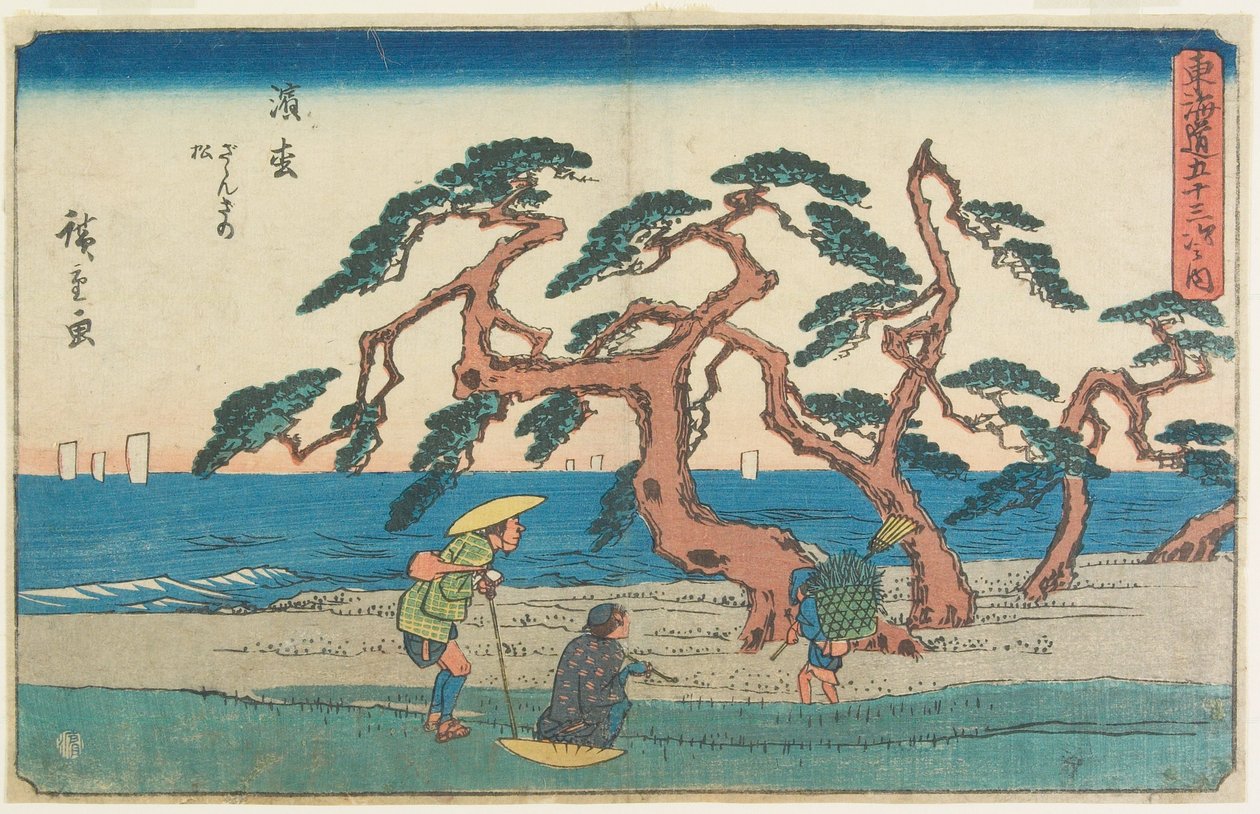 Tallfältet i Hamamatsu av Utagawa Hiroshige