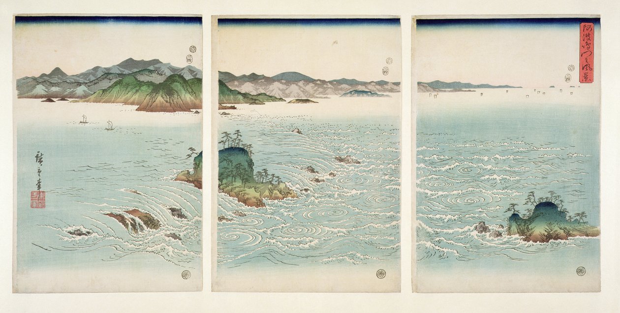 The Rapids of Naruto in Awa Province, från serien 