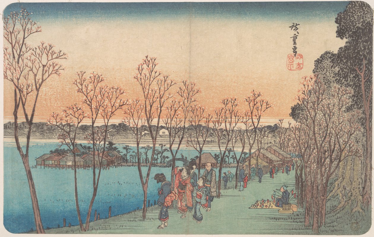 Ueno, Shinobazu-sjön av Utagawa Hiroshige