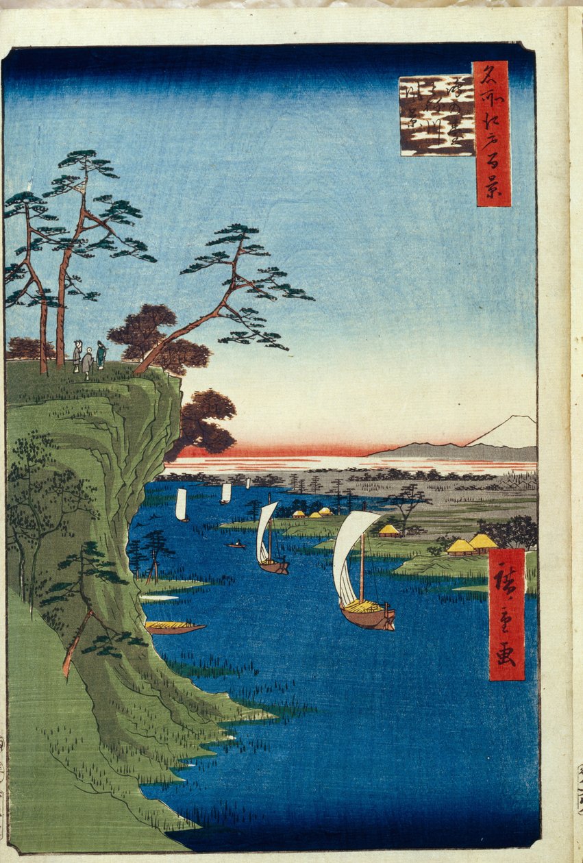 Utsikt över Konodai och Tone River Hundra berömda utsikter över Edo, 1856-1858 av Utagawa Hiroshige