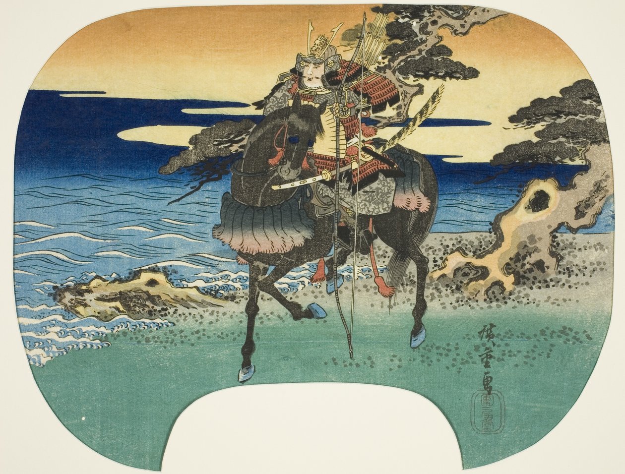 Krigare till häst av Utagawa Hiroshige