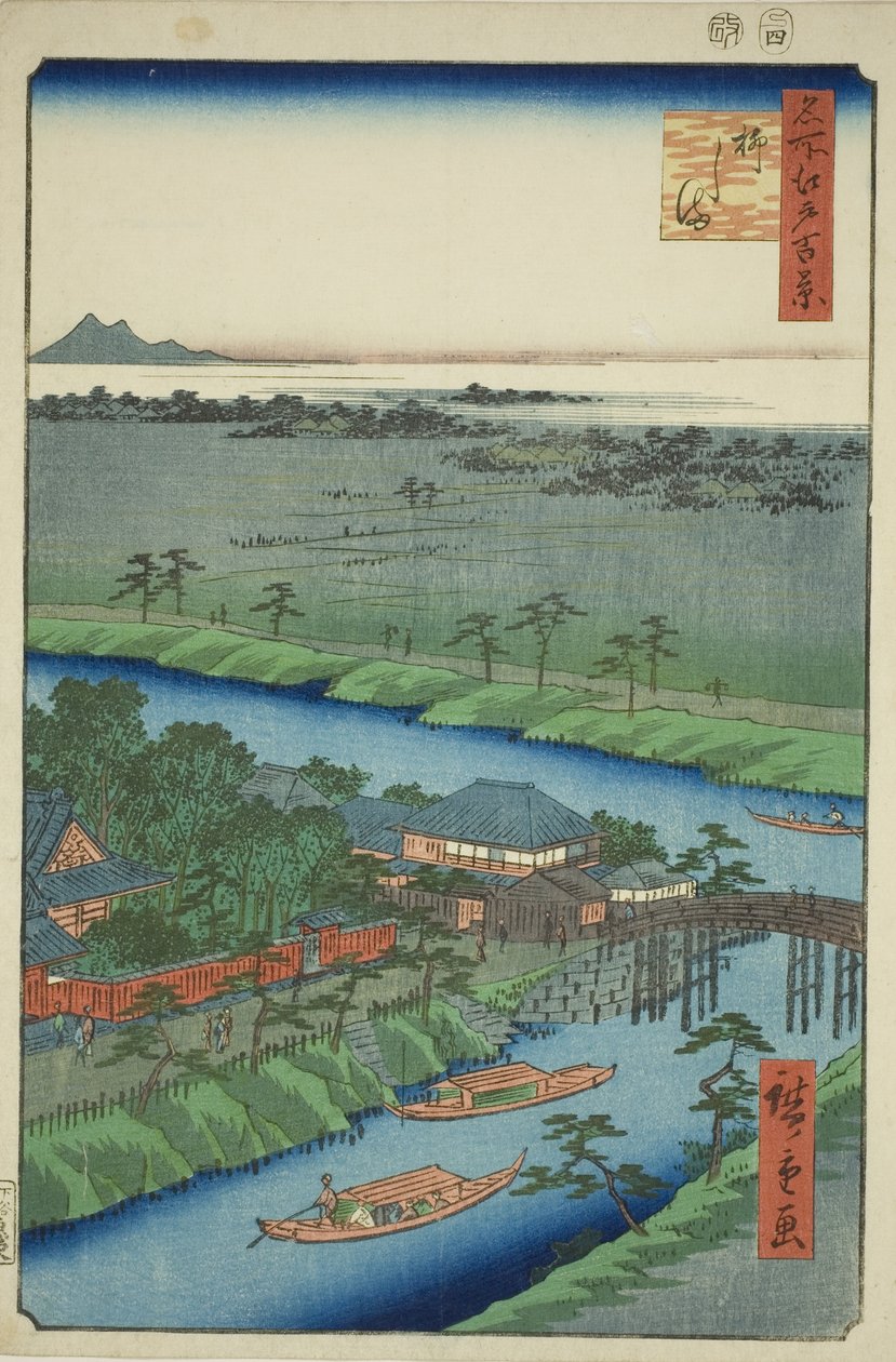 Yanagishima, F Roro M Te Serie S "Ridge D -f D -F. S VIER WS F EDO (Famous Edo Hundred Visas)" av Utagawa Hiroshige