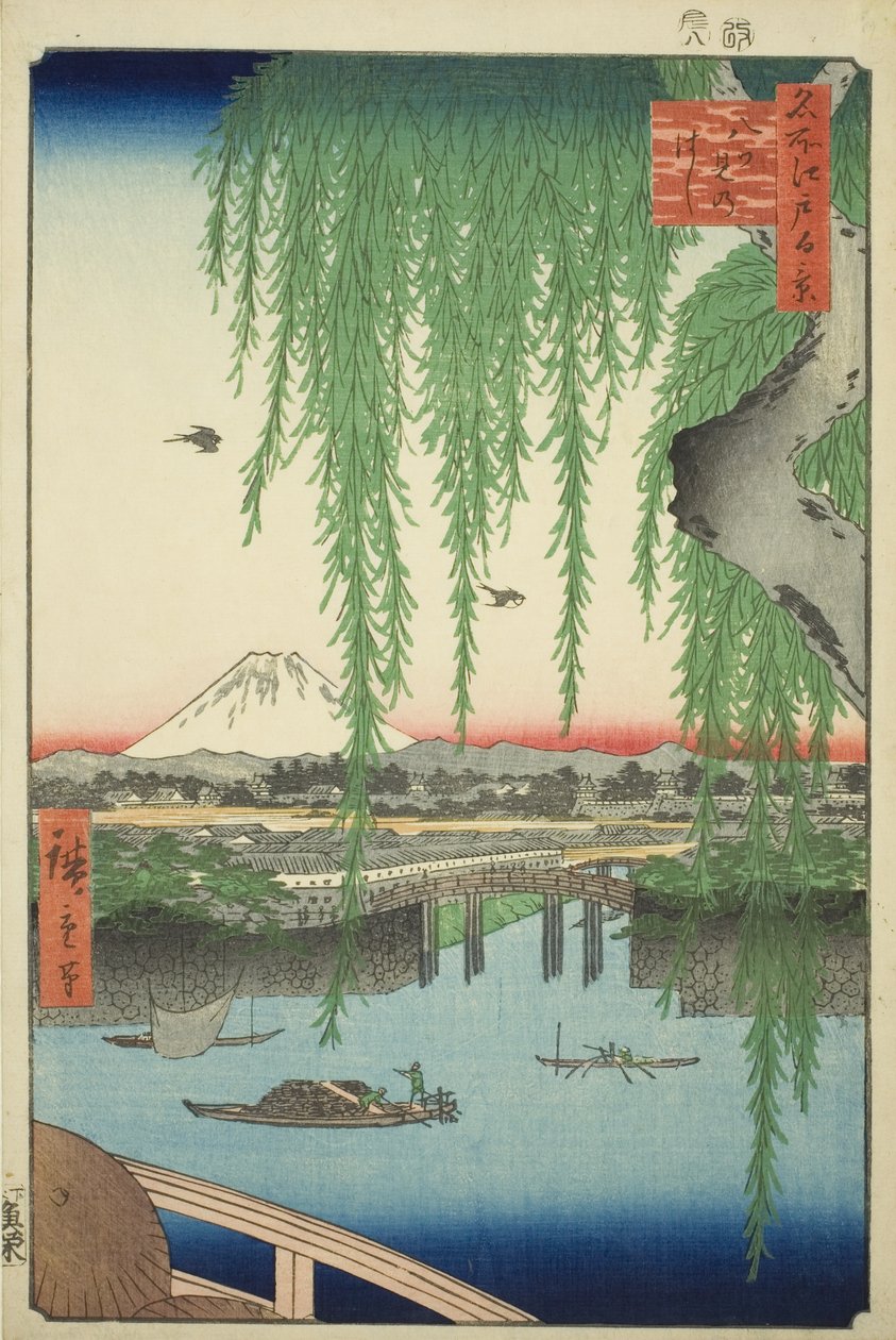 Yatsumi no Hashi, från serien av Utagawa Hiroshige