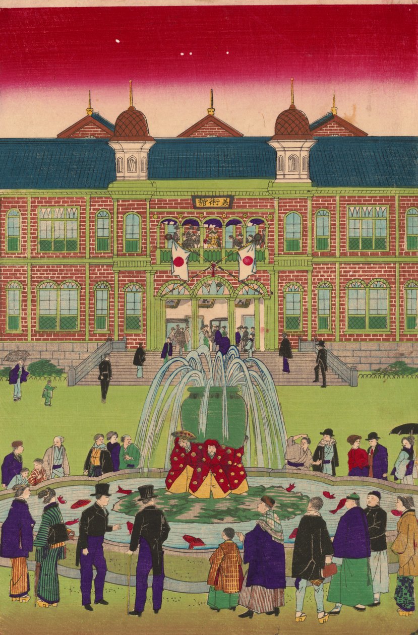 Andra nationella industriutställningen i Ueno Park av Utagawa Hiroshige III