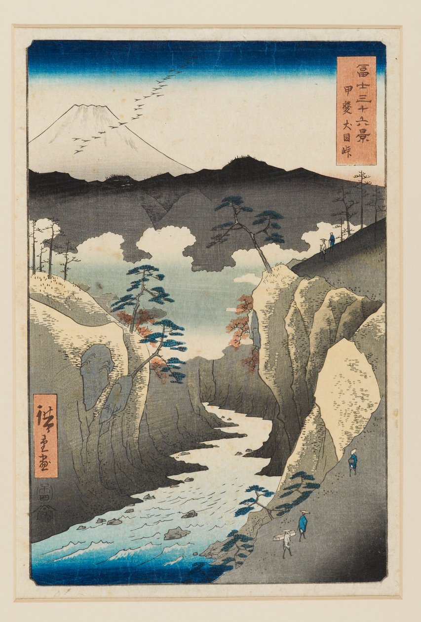 Inume Pass i Kai-provinsen, designat 1858, publicerat 1858-1859 av Utagawa Hiroshige II