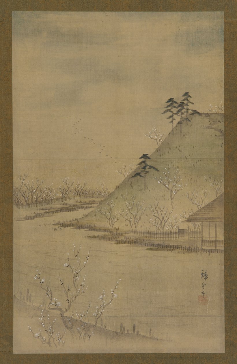 Vårlandskap, mitten av 1800-talet. av Utagawa Hiroshige II