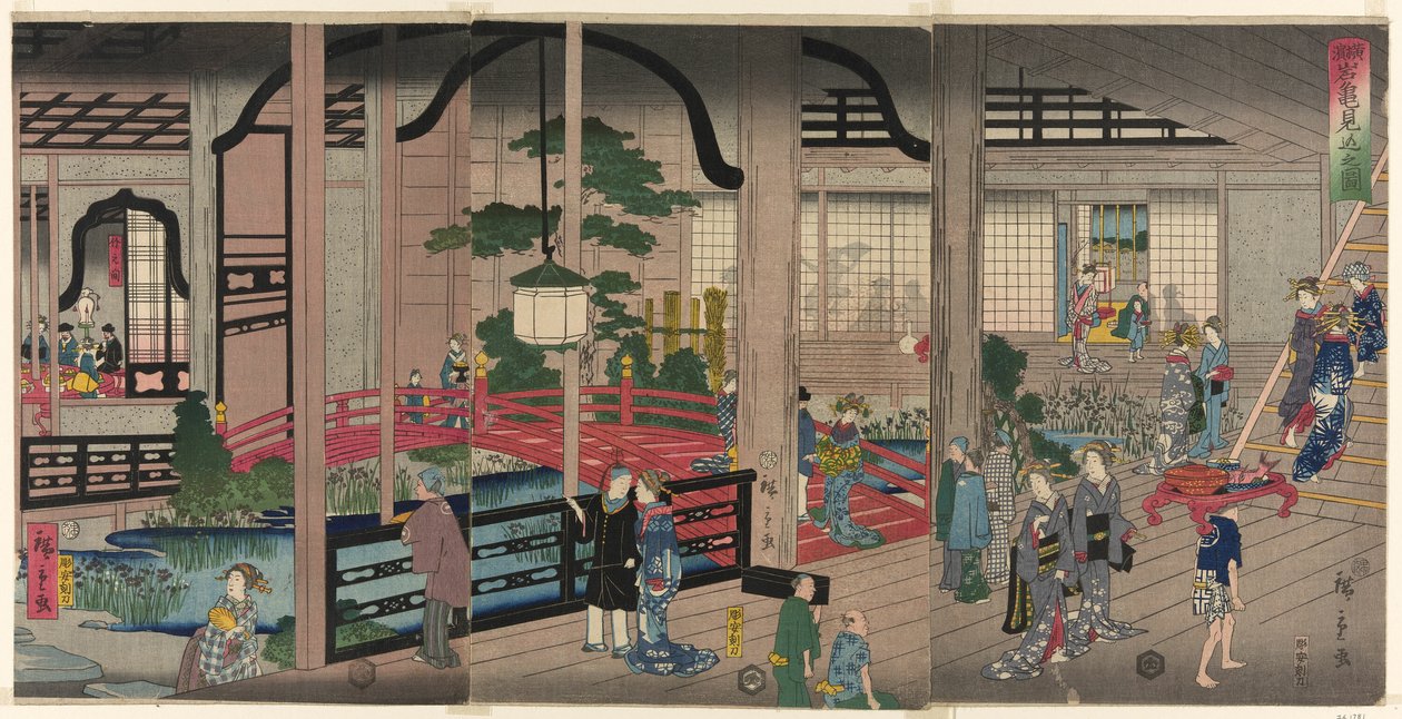 Intelligenta människor Yokohama av Utagawa Hiroshige II