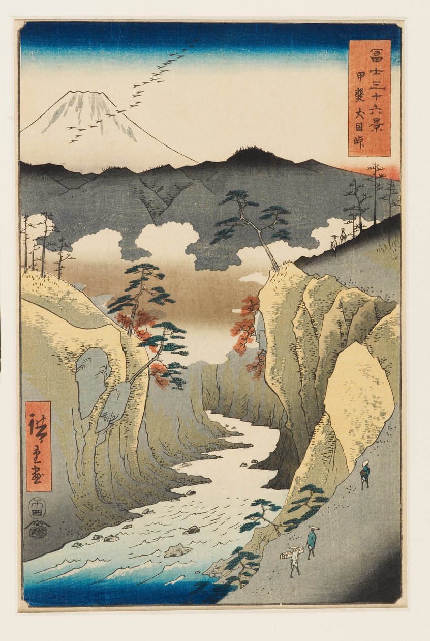 Inume-passet i Kai-provinsen av Utagawa II Hiroshige